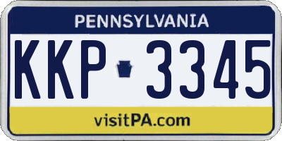 PA license plate KKP3345