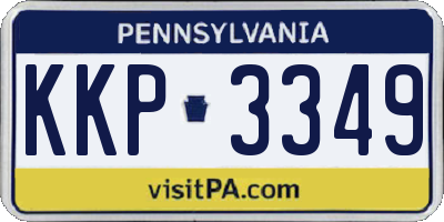 PA license plate KKP3349