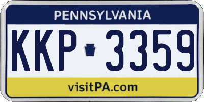 PA license plate KKP3359