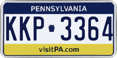 PA license plate KKP3364