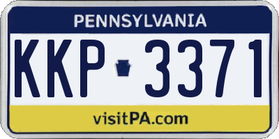 PA license plate KKP3371
