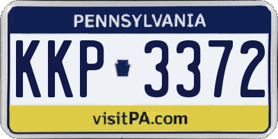 PA license plate KKP3372