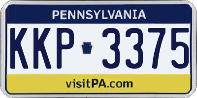 PA license plate KKP3375