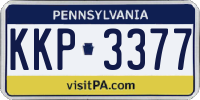 PA license plate KKP3377