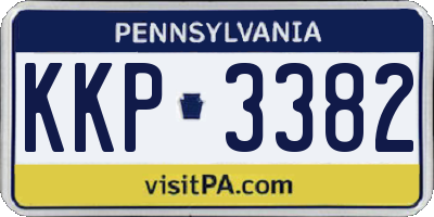 PA license plate KKP3382