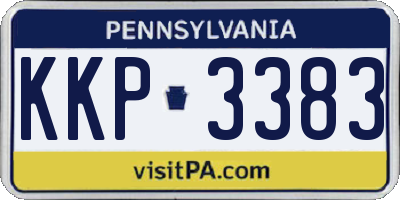 PA license plate KKP3383