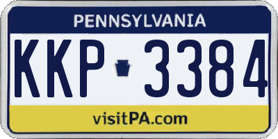 PA license plate KKP3384