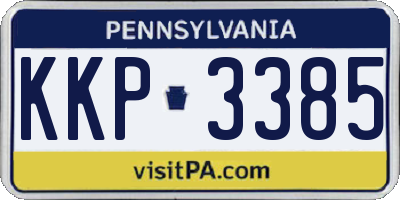 PA license plate KKP3385
