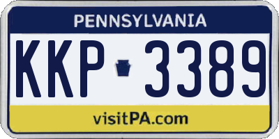 PA license plate KKP3389