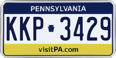 PA license plate KKP3429