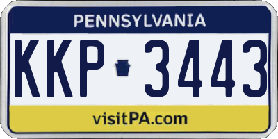 PA license plate KKP3443
