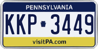 PA license plate KKP3449