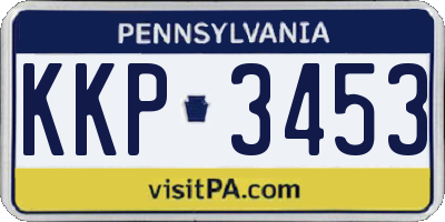 PA license plate KKP3453