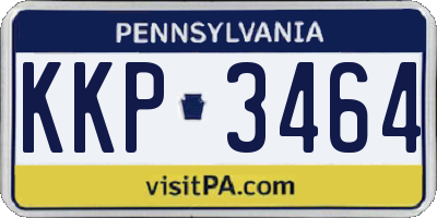 PA license plate KKP3464