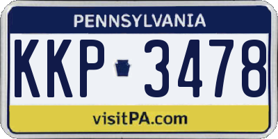 PA license plate KKP3478