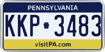 PA license plate KKP3483