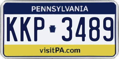 PA license plate KKP3489