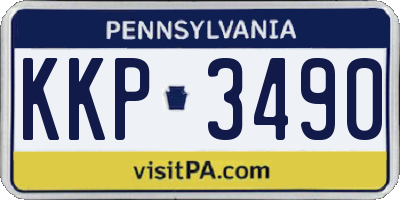 PA license plate KKP3490