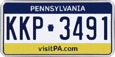 PA license plate KKP3491