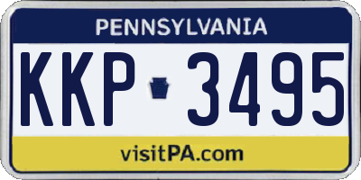 PA license plate KKP3495