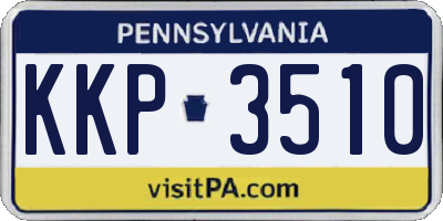 PA license plate KKP3510