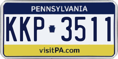 PA license plate KKP3511