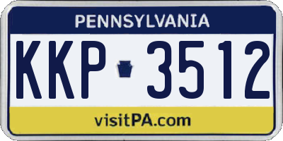 PA license plate KKP3512