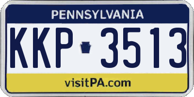 PA license plate KKP3513