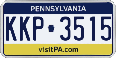 PA license plate KKP3515