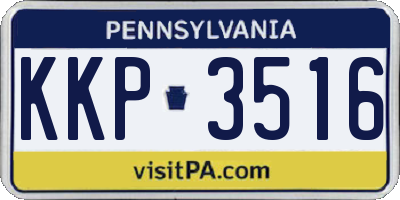 PA license plate KKP3516
