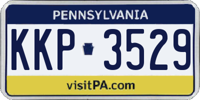 PA license plate KKP3529