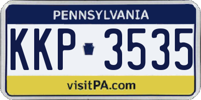 PA license plate KKP3535