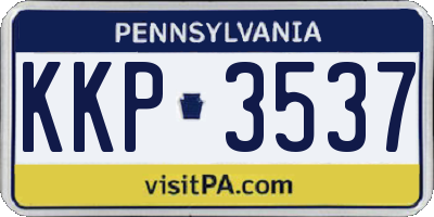 PA license plate KKP3537