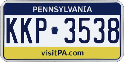 PA license plate KKP3538