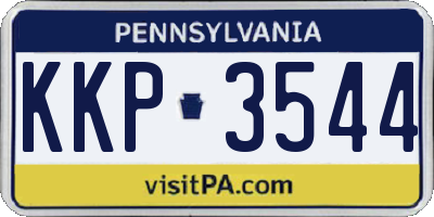 PA license plate KKP3544