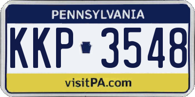 PA license plate KKP3548