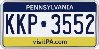 PA license plate KKP3552
