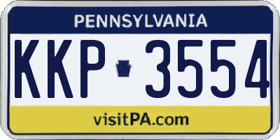 PA license plate KKP3554