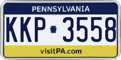 PA license plate KKP3558