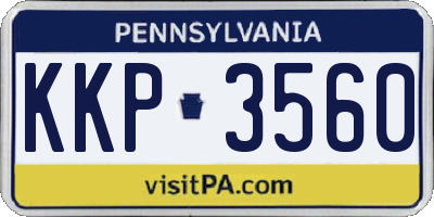 PA license plate KKP3560
