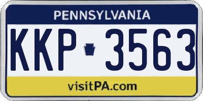 PA license plate KKP3563