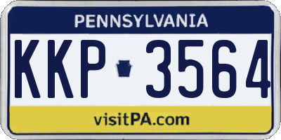 PA license plate KKP3564