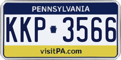 PA license plate KKP3566