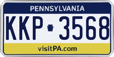 PA license plate KKP3568