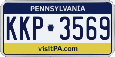 PA license plate KKP3569