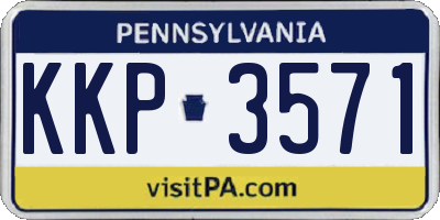 PA license plate KKP3571