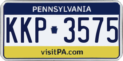 PA license plate KKP3575
