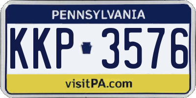 PA license plate KKP3576