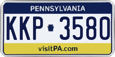 PA license plate KKP3580