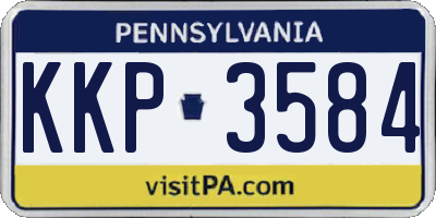 PA license plate KKP3584